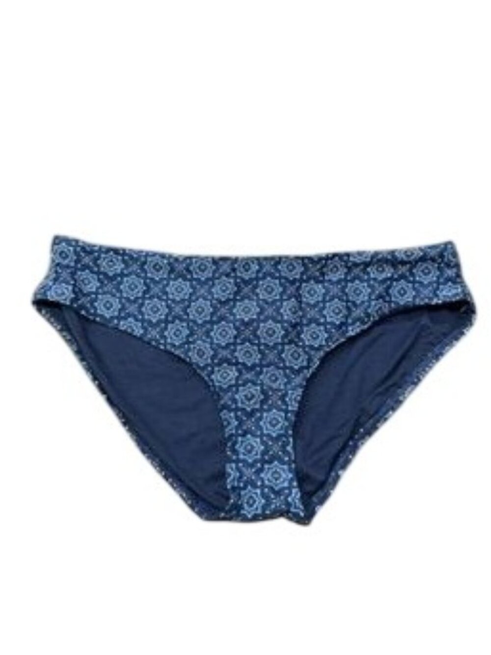 Nip Tuck Swim 12 Turkish Tile Blue High-Waist Bikini Bottom Clean Girl Coastal
